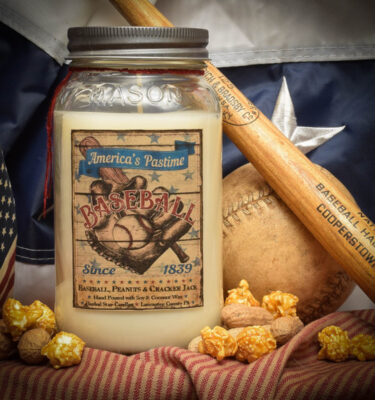 baseball 24 oz jar candle