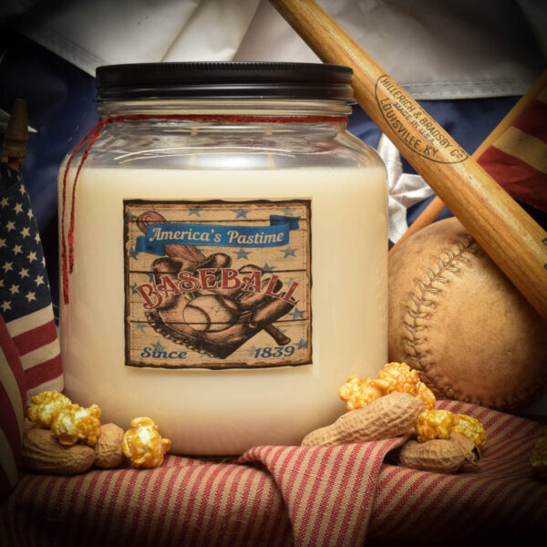 baseball 64 oz jar candle