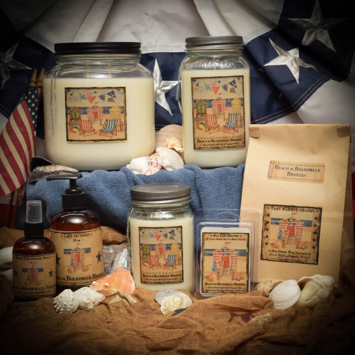 Beach and Boardwalk Breezes Scent Collection - Herbal Star Candles