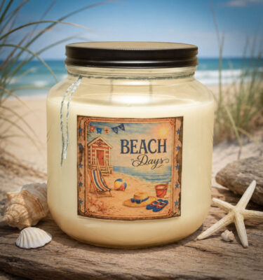 Beach inspired two wick candle hand poured in Lancaster County PA