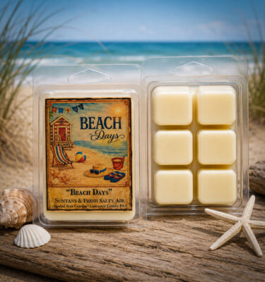 Beach inspired mini wax tarts hand poured in Lancaster County PA