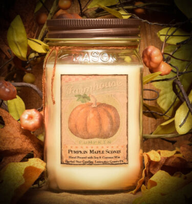 Pumpkin Maple Scones 16 oz Mason Jar Candle