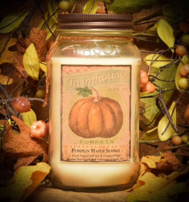 Pumpkin Maple Scones 24 oz Mason Jar Candle