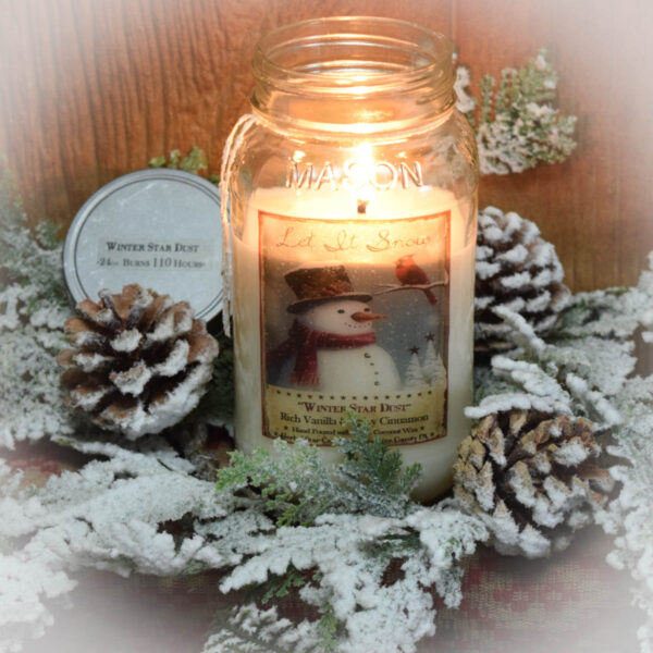 Winter Star Dust burning candle