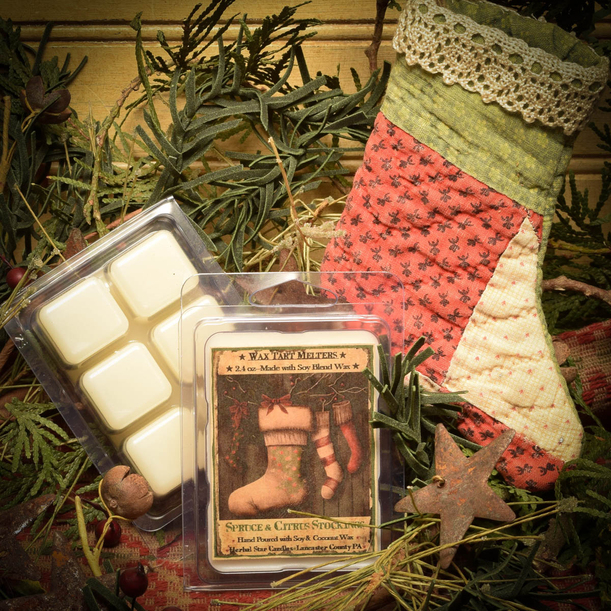 Spruce and Citrus Stockings Mini Pack of 6 Tarts