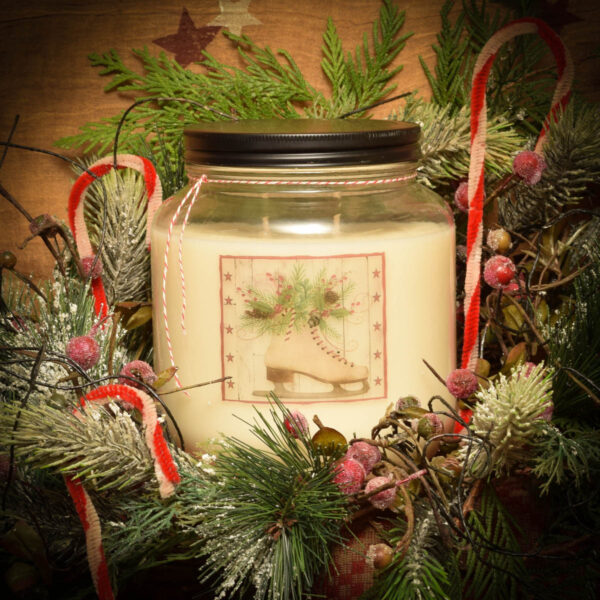 Iced Peppermint Skates and Hot Chocolate Dates 64 oz Jar Candle