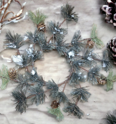 Alpine Snow Candle Ring Wreath-4.5 inch