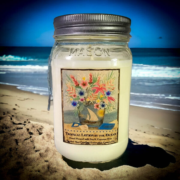 Tropical Lotion by the Ocean 16 oz Jar candle