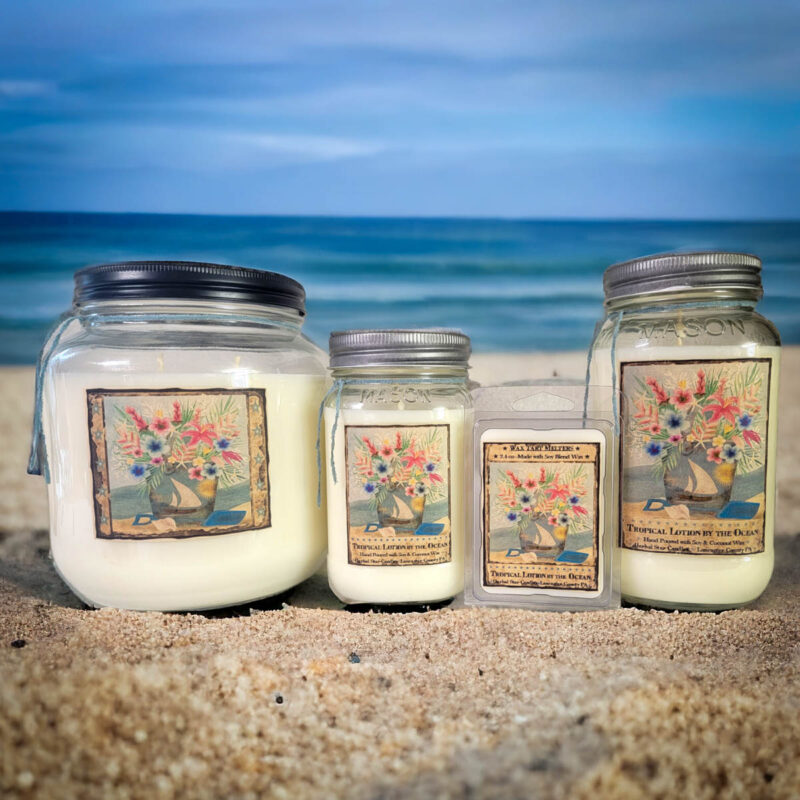 Tropical Lotion by the Ocean Scent Collection Herbal Star Candles