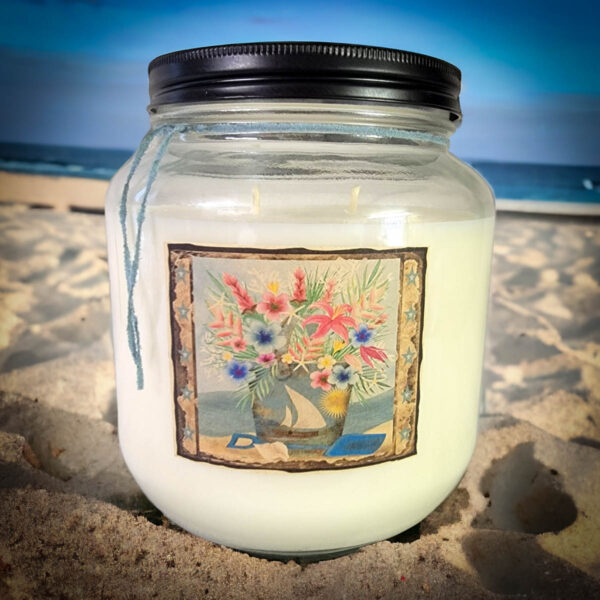 Tropical Lotion by the Ocean 64 oz Jar Candle