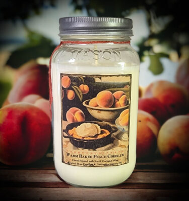 Baked Peach Cobbler 24 oz Jar Candle