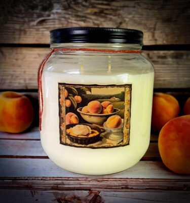 Baked Peach Cobbler 64 oz Jar Candle