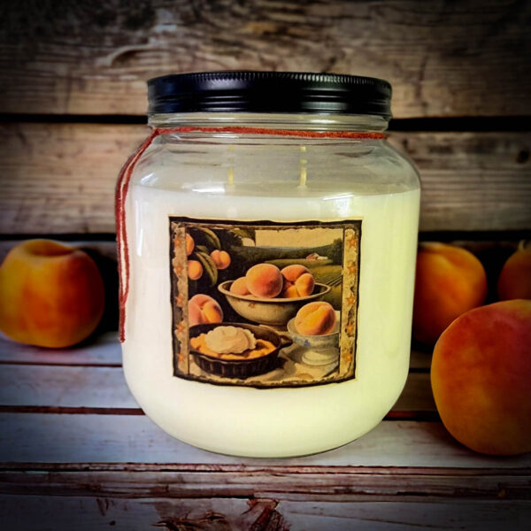 Baked Peach Cobbler 64 oz Jar Candle