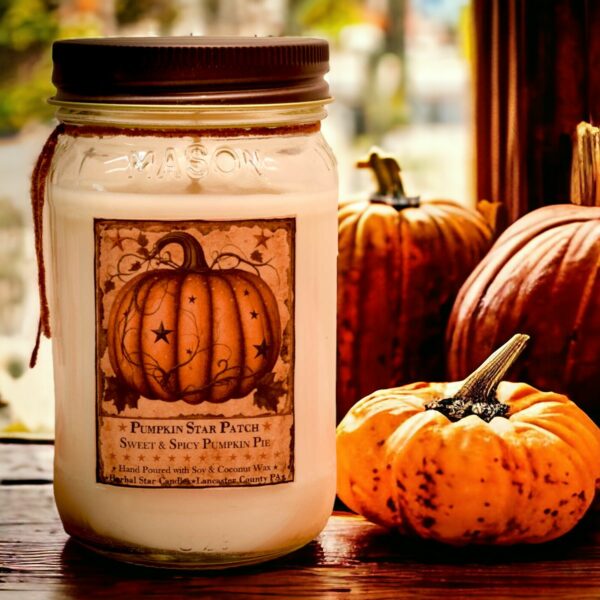 Pumpkin Star Patch 16 oz Jar candle