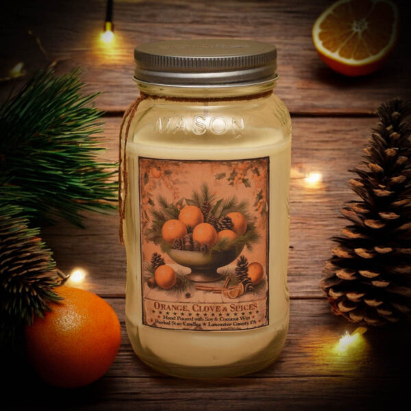 Orange Clove and Spices 24 oz jar candle