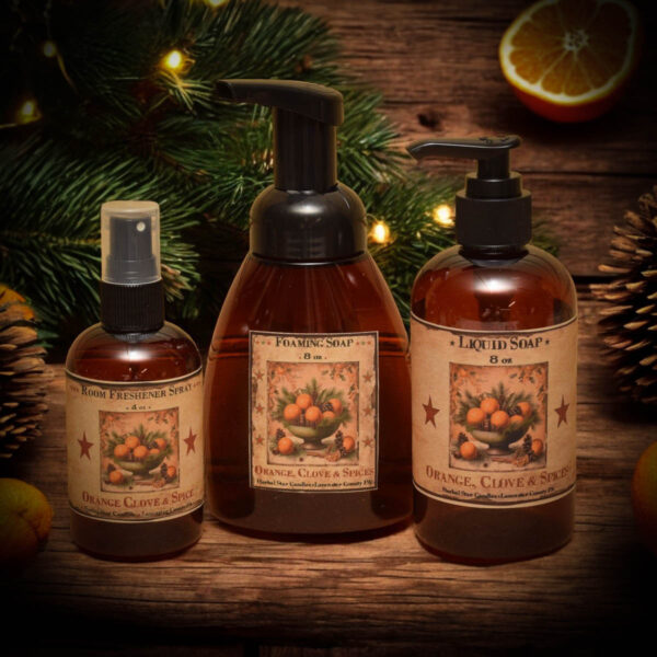 Orange Clove and Spices soaps and room spray