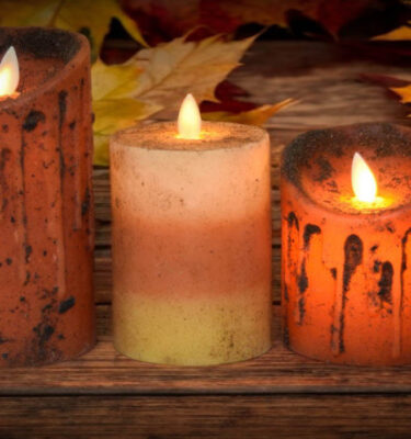 Fall Moving Flame Scented Battery Candles