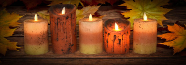 Fall Moving Flame Scented Battery Candles