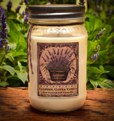 Lavender, Clove and Vanilla 16 oz Jar Candle