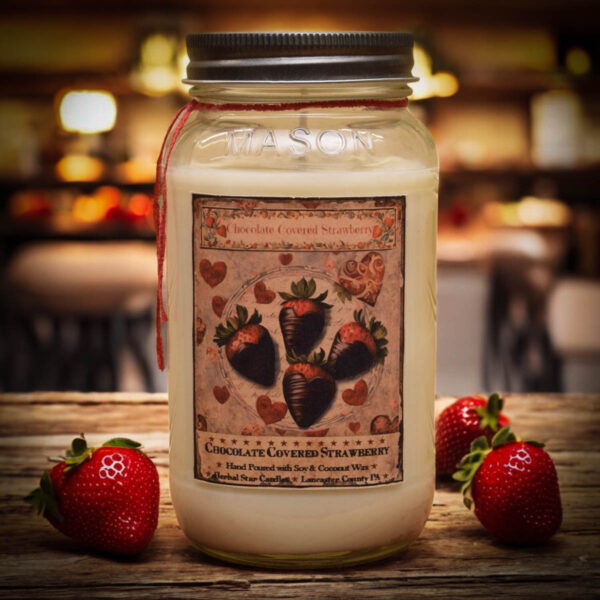 Chocolate Covered Strawberry 24 oz Jar Candle