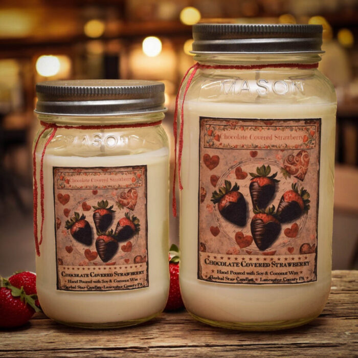 Chocolate Covered Strawberry Scent Collection - Herbal Star Candles