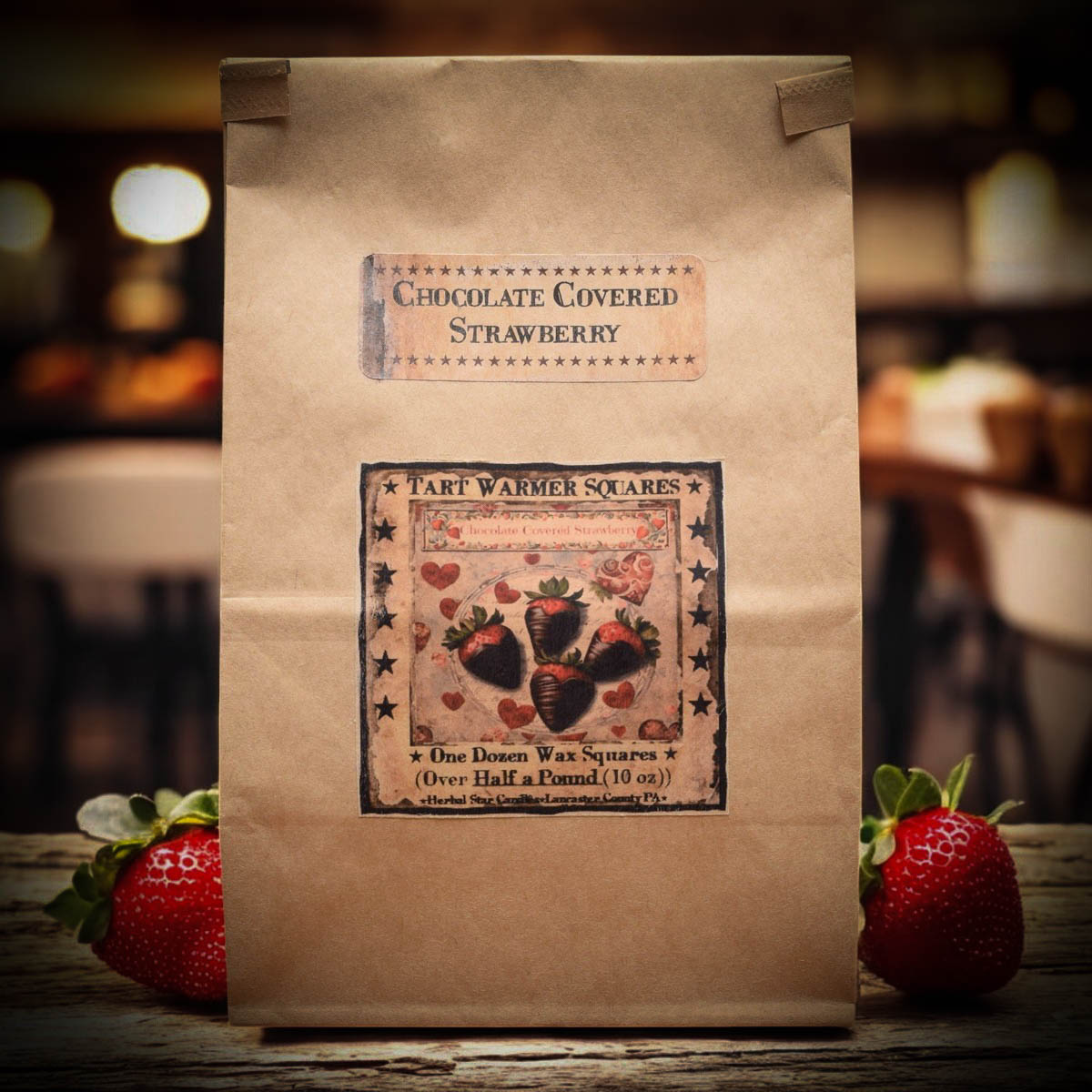 Chocolate Covered Strawberry tarts 12 pack wax melts 10 oz bag cocoa strawberry scent Lancaster County PA for tart warmers