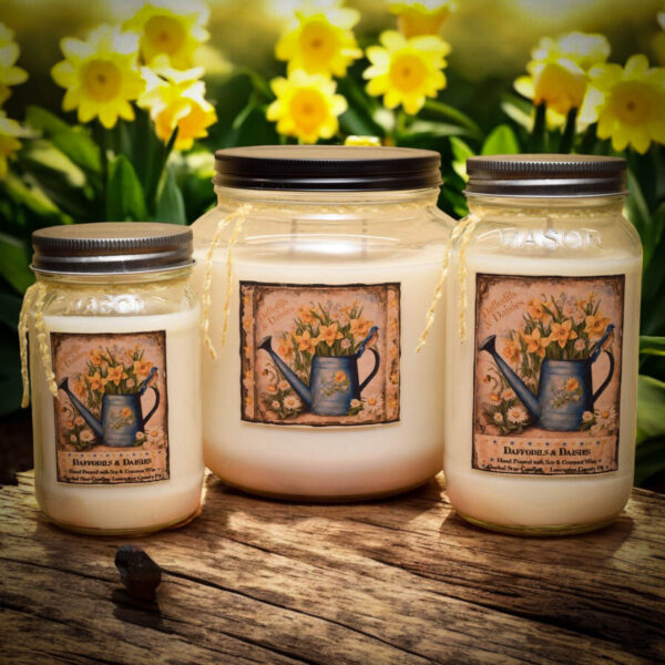 Daffodils and Daisies Jar candles