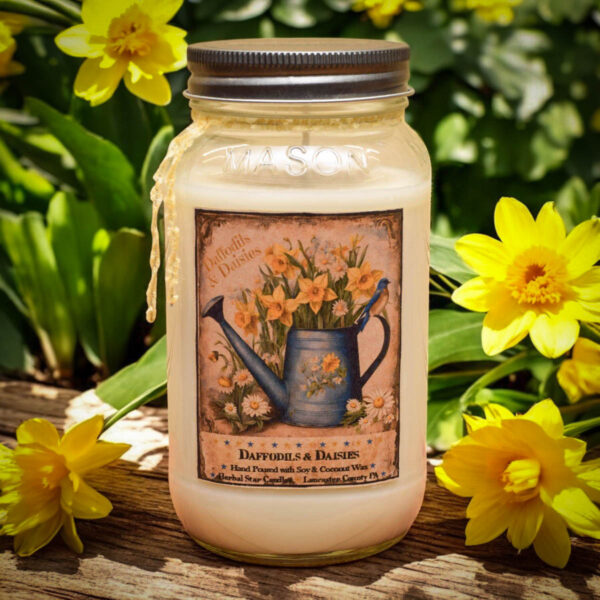 Daffodils and Daisies 24 oz Jar candle