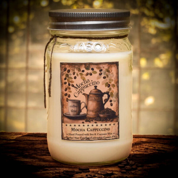 Mocha Cappuccino 16 oz Jar Candle