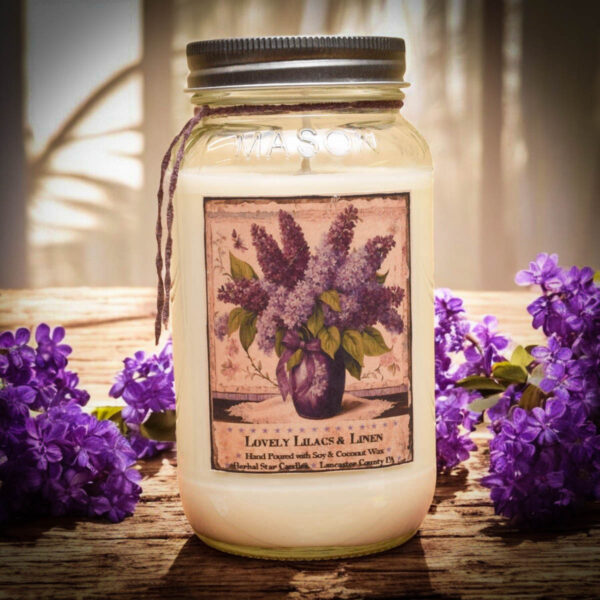 Lovely Lilacs and Linen 24 oz jar candle