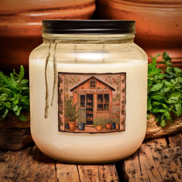 Potting Shed Patchouli 64 oz jar candle