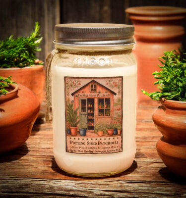 Potting Shed Patchouli 16 oz Jar candle