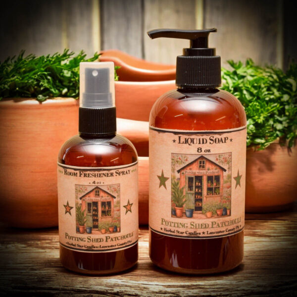 Potting Shed Patchouli Liquid soap and room spray