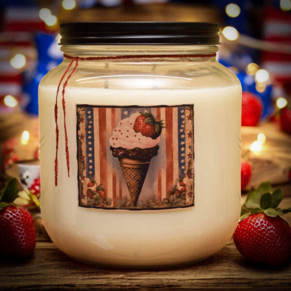 Patriotic Party Ice Cream Scent 64 oz jar candle