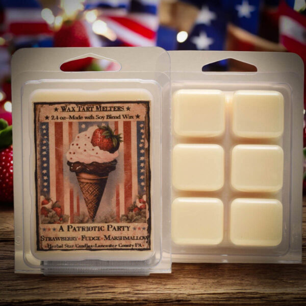 Patriotic Party Ice Cream Scent Mini Pack of 6 tarts