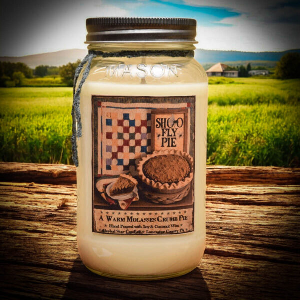 Shoo Fly Pie 24 oz Jar Candle-Quilt Label