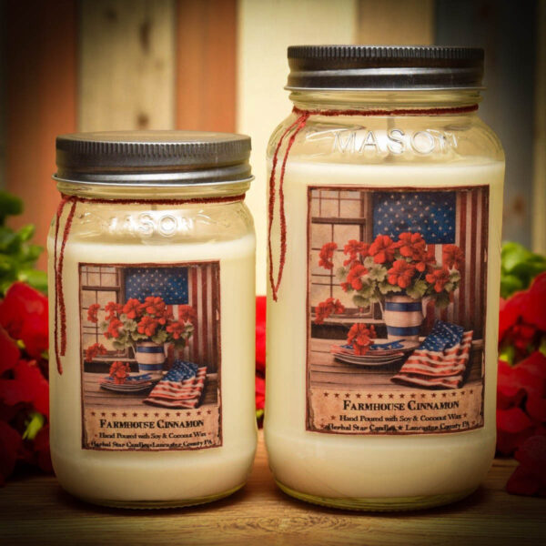 Farmhouse Cinnamon 16 and 24 oz Jar Candles