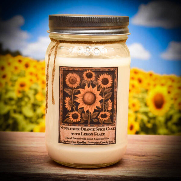 Sunflower 16 oz jar candle