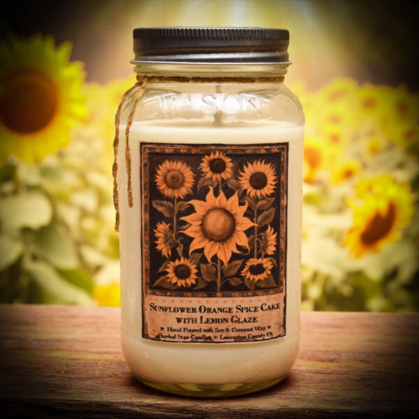Sunflower 24 oz jar candle