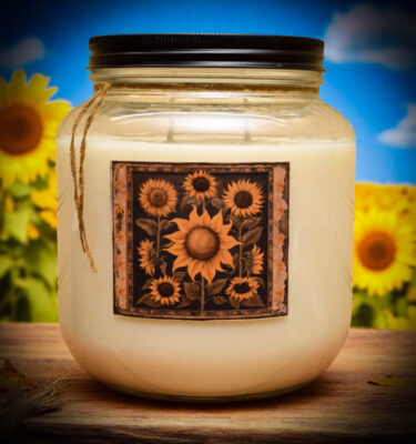 Sunflower 64 oz jar candle