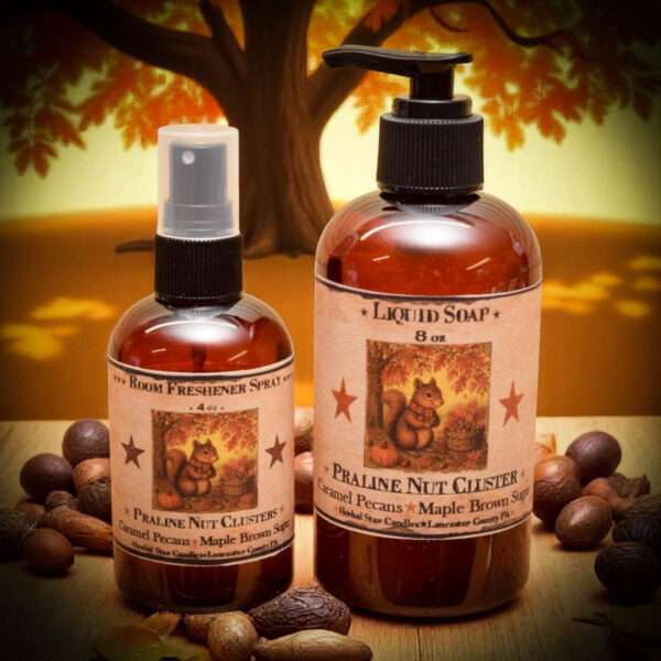 Praline Nut Cluster Mason Jar Candle-24 oz-Squirrel Label - Image 3