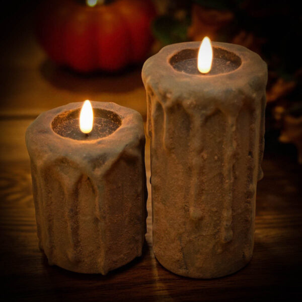 Blackened Primitive Flameless Candles – 3x4 & 3x6 - Image 7