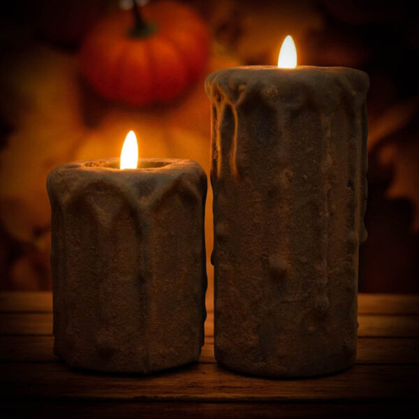 Blackened Primitive Flameless Candles – 3x4 & 3x6 - Image 4