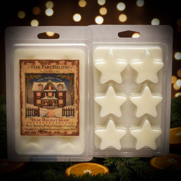 Olde Holiday Glow star tarts – 4 oz pack of star-shaped wax melts