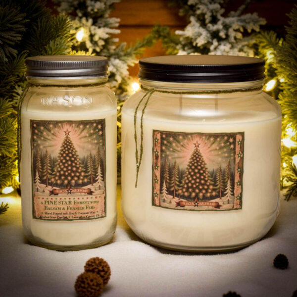 Pine Star Forest Candle – 64 oz Half Gallon Jar - Image 2
