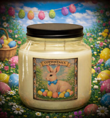 Coconut Cream Candies 64 oz two wick jar candle by Herbal Star Candles – creamy coconut vanilla bakery fragrance
