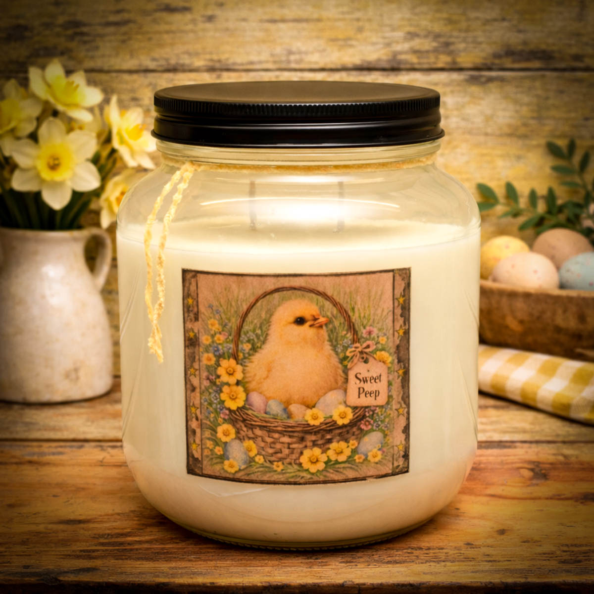 Sweet Peep 64 oz warm vanilla custard two wick candle