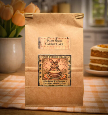 Warm Spiced Carrot Cake wax melts bag with 12 large squares