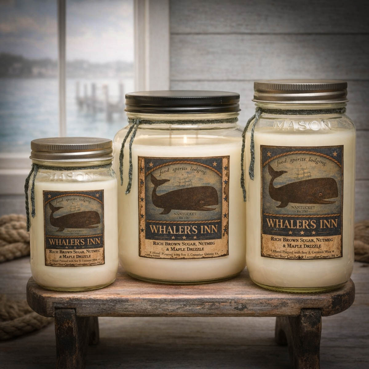 Whaler’s Inn candle mason jars coastal scent
