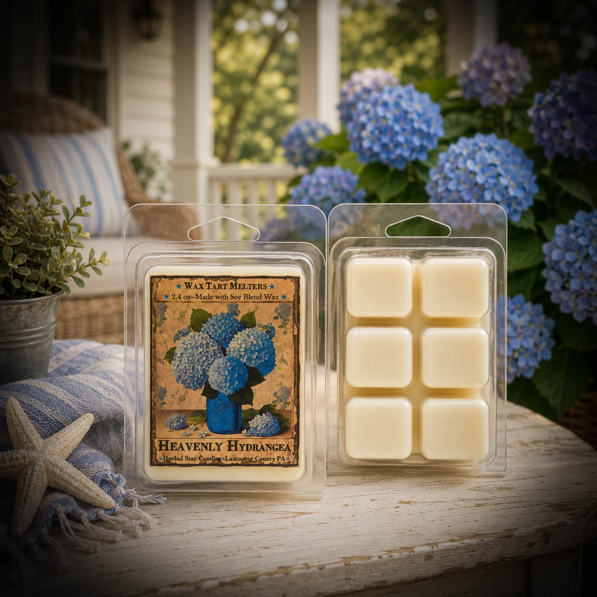 Heavenly Hydrangea 2.4 oz Mini Pack of 6 Wax Tart Melters - Image 5